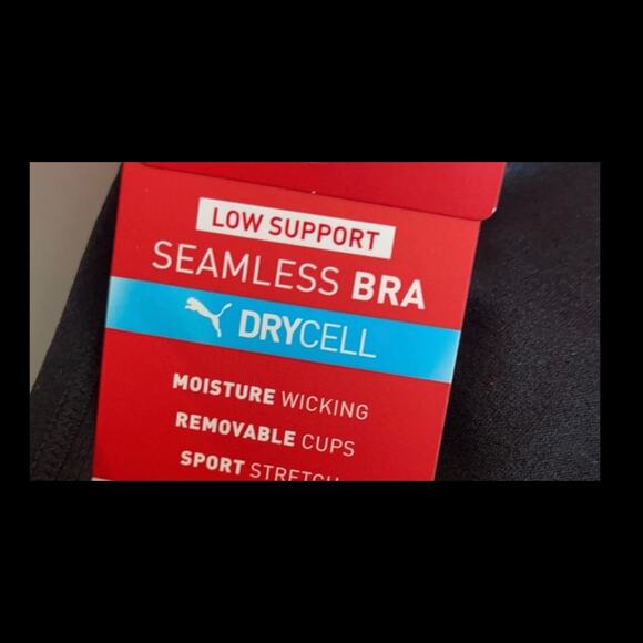 0319 NEW Puma Seamless Black Sports Bra - Picture 6 of 6